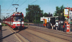 Foto: Düsseldorfer GT8SU als Linie U 75 am Handweiser