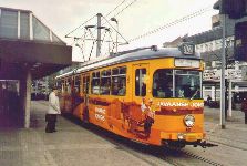 Foto: Straßenbahn 50 am Gelsenkirchener Musiktheater